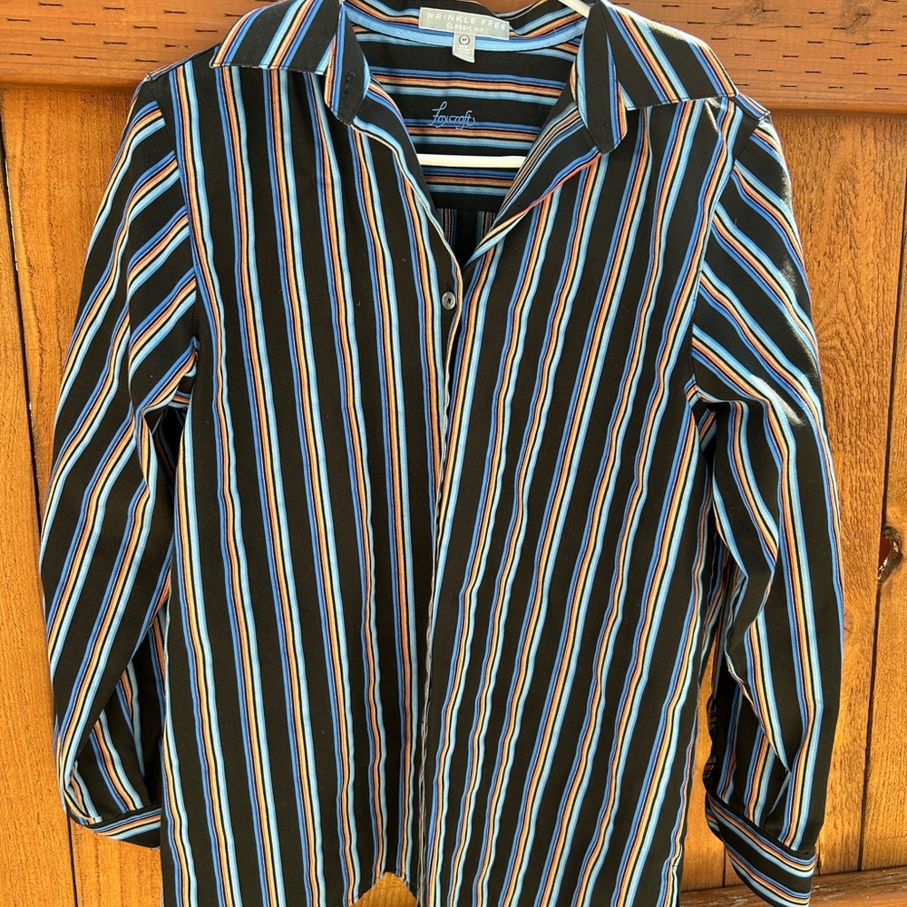Striped Button-Up Shirt